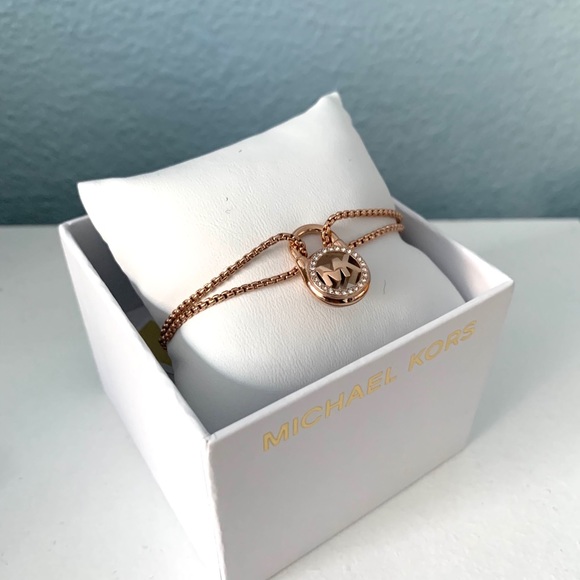 NWT MK 14k rosegold plated slider bracelet - Picture 2 of 5